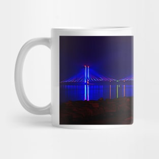 Indian River Bridge Night Expressionism Mug